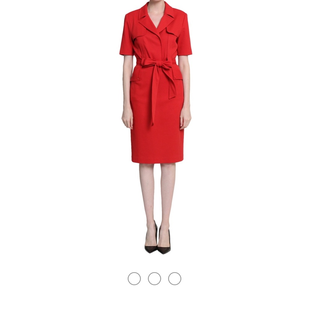 BADGLEY MISCHKA - NWT - Belt Loop Tie Waist Day Dress - Red, New